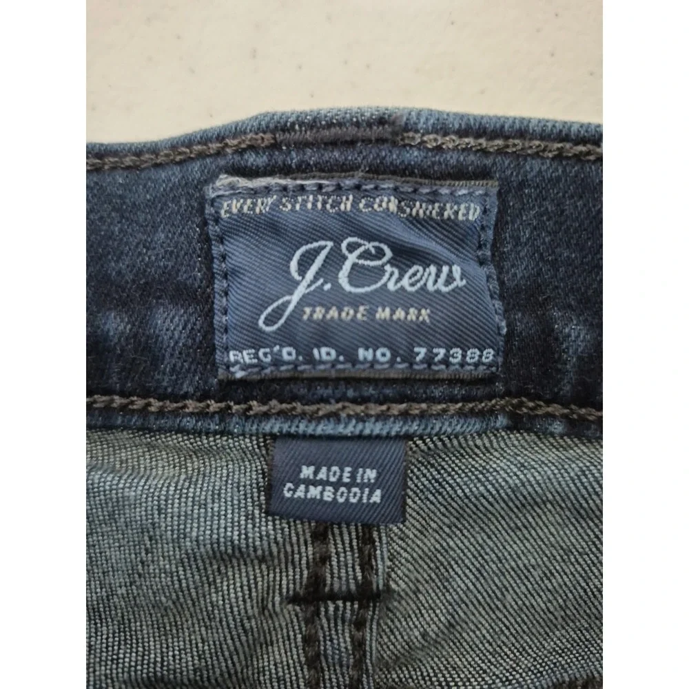 J Crew Jeans Mens 30x30 Blue‎ 484 Dark Wash Stretch Tapered Leg